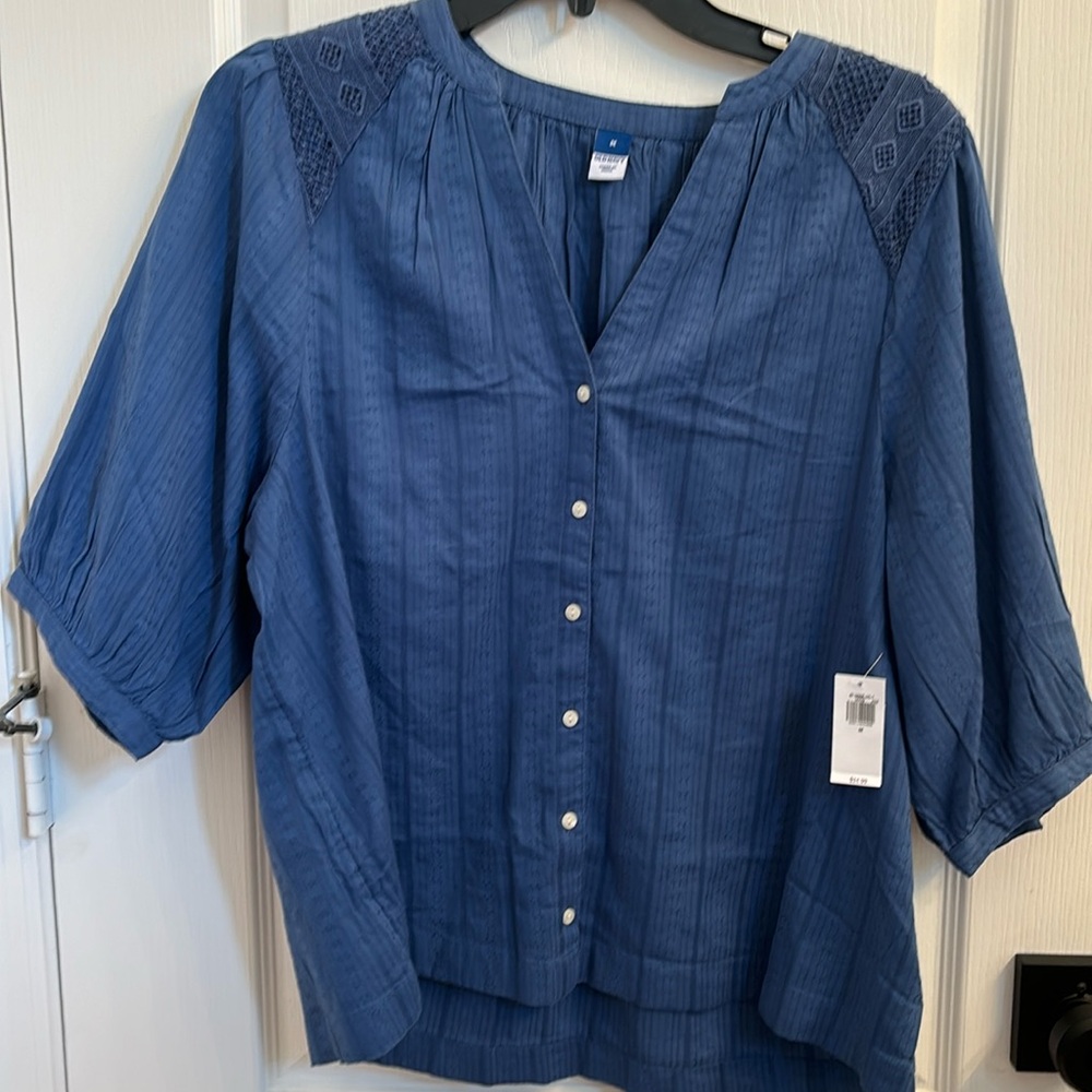 Oversized blue shirt NWT Old Navy